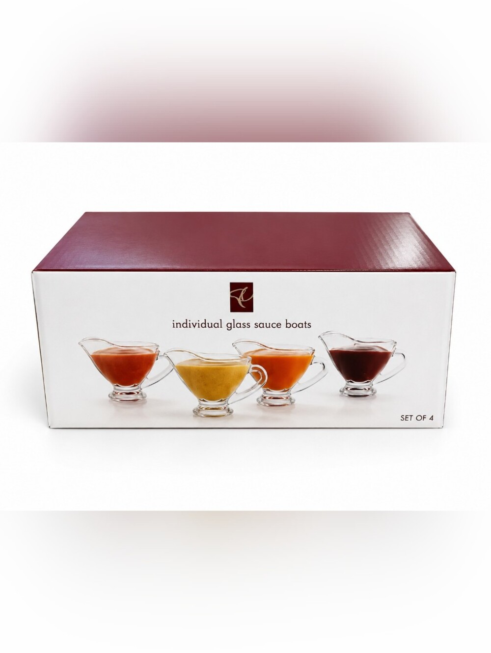 Set of 7 Individual Glass Sauce Boats Clear Glass Gravy Servers Dessert Topping